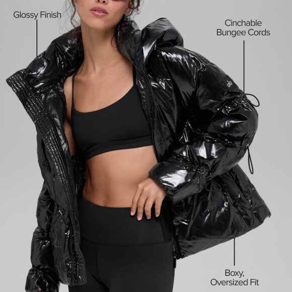 Alo Yoga Stunner Puffer Jacket Black - Picture 3 of 4
